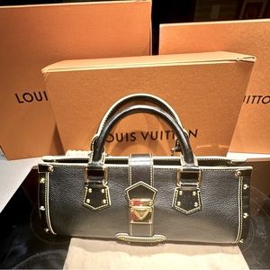 Louis Vuitton Black Suhali Leather L'Epanoui PM Bag Mint DU0066